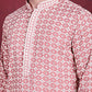 Men's Sequins Embroidered Kurta with Pyjama ( JOKP 5023 Peach )
