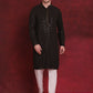 Men's Sequins Chikankari Embroidered Kurta with Pyjama ( JOKP P 5024Olive )