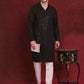 Men's Sequins Chikankari Embroidered Kurta with Pyjama ( JOKP P 5024Olive )