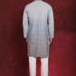 Men's Sequins Embroidered Kurta with Pyjama ( JOKP P 5025Blue )