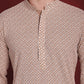 Men's Sequin Embroidered Pure Cotton Kurta with Pyjamas ( JOKP P 5028Beige )