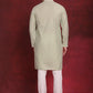 Men's Sequin Chikankari Front Open Kurta With Pyjamas ( JOKP P 5029Pista )