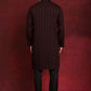 Men's Sequins Embroidered Kurta Pyjama Set ( JOKP B-P 5030Maroon )