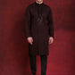 Men's Sequins Embroidered Kurta Pyjama Set ( JOKP B-P 5030Maroon )