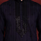 Men's Sequins Embroidered Kurta Pyjama Set ( JOKP B-P 5030Navy )
