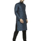 Men Green & Black Self Design Kurta with Churidar - Jompers