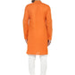 Orange & White Solid Kurta with Churidar - Jompers