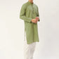 Jompers Men's Pista Cotton Solid Kurta Pyjama ( JOKP 532 Pista )