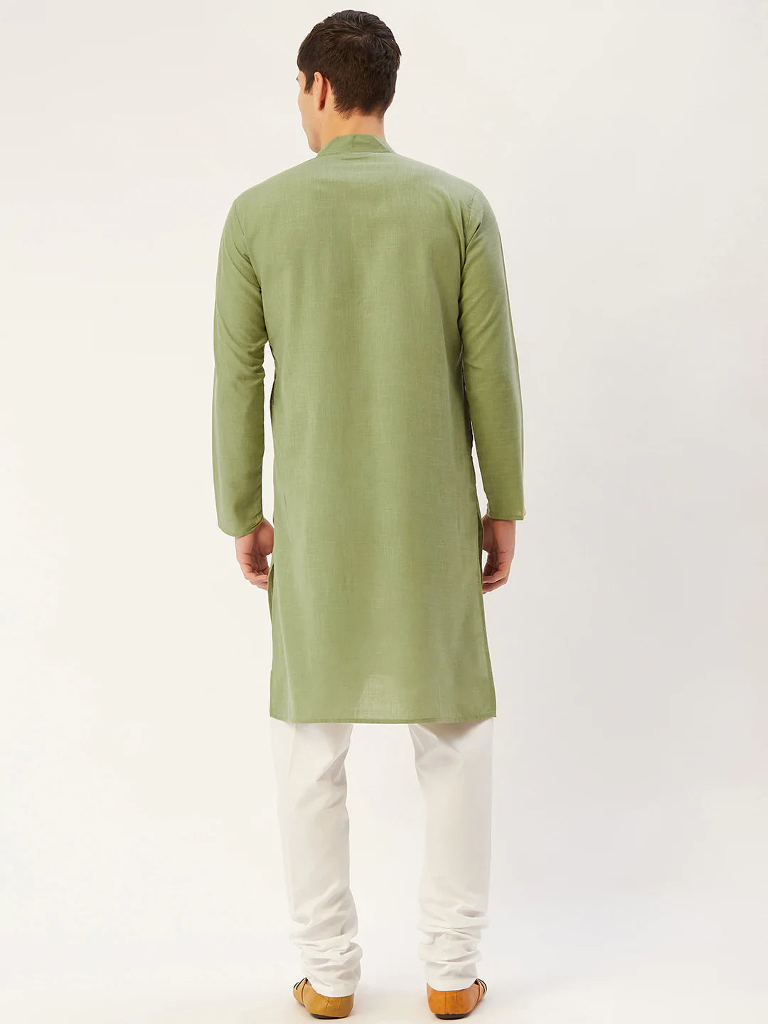 Jompers Men's Pista Cotton Solid Kurta Pyjama ( JOKP 532 Pista )