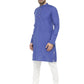 Royal Blue & White Solid Kurta with Churidar - Jompers