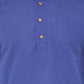Royal Blue & White Solid Kurta with Churidar - Jompers