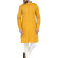 Yellow & White Solid Kurta with Churidar - Jompers