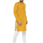 Yellow & White Solid Kurta with Churidar - Jompers