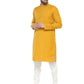 Yellow & White Solid Kurta with Churidar - Jompers