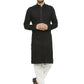 Men Black Solid Kurta with Churidar - Jompers