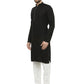 Men Black Solid Kurta with Churidar - Jompers