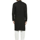 Men Black Solid Kurta with Churidar - Jompers
