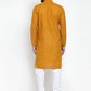 Jompers Men Mustard Chikan Kurta with Churidar ( JOKP 561 Mustard )