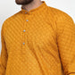 Jompers Men Mustard Chikan Kurta with Churidar ( JOKP 561 Mustard )