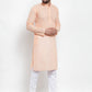 Jompers Men Orange Chikan Kurta with Churidar ( JOKP 561 Orange )