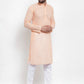 Jompers Men Orange Chikan Kurta Only ( KO 561 Orange )