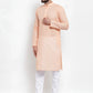 Jompers Men Orange Chikan Kurta with Churidar ( JOKP 561 Orange )