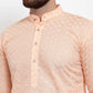 Jompers Men Orange Chikan Kurta Only ( KO 561 Orange )