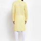 Jompers Men Yellow Chikan Kurta Only ( KO 561 Yellow )