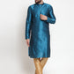 Jompers Men's Self Design Kurta with Pyjamas ( JOKP 563Sky )