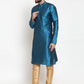 Jompers Men's Self Design Kurta with Pyjamas ( JOKP 563Sky )