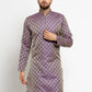 Men Purple & Beige Self Design Kurta Only ( KO 568 Purple )