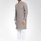 Men Grey Self Design Kurta with Pajama - Jompers