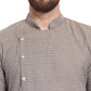 Men Grey Self Design Kurta with Pajama - Jompers