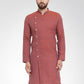 Men Red Self Design Kurta Only ( KO 572 Red )