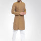 Men Yellow Self Design Kurta with Pajama - Jompers