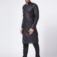 Men Black Solid Kurta with Churidar ( JOKP 576 Black )