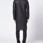 Men Black Solid Kurta with Churidar ( JOKP 576 Black )
