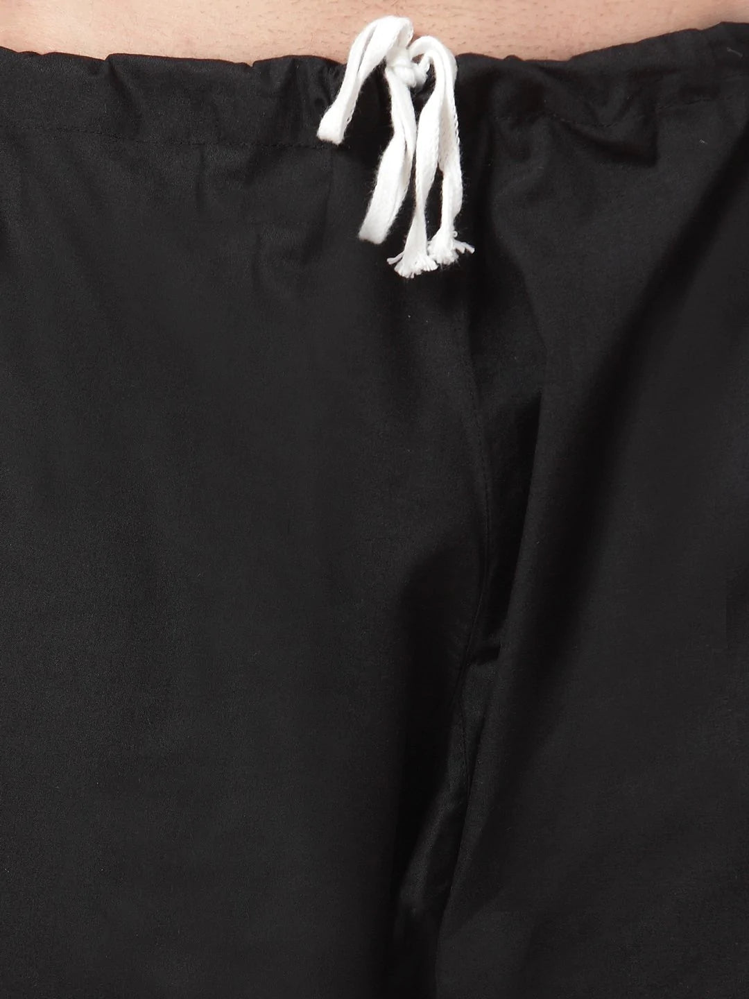 Men Black Solid Kurta with Churidar ( JOKP 576 Black )