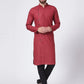 Men Maroon Solid Kurta with Churidar ( JOKP 576 Maroon )