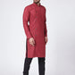 Men Maroon Solid Kurta with Churidar ( JOKP 576 Maroon )