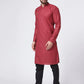 Men Maroon Solid Kurta with Churidar ( JOKP 576 Maroon )