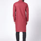 Men Maroon Solid Kurta with Churidar ( JOKP 576 Maroon )