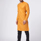 Men Yellow Solid Kurta with Churidar ( JOKP 576 Yellow )