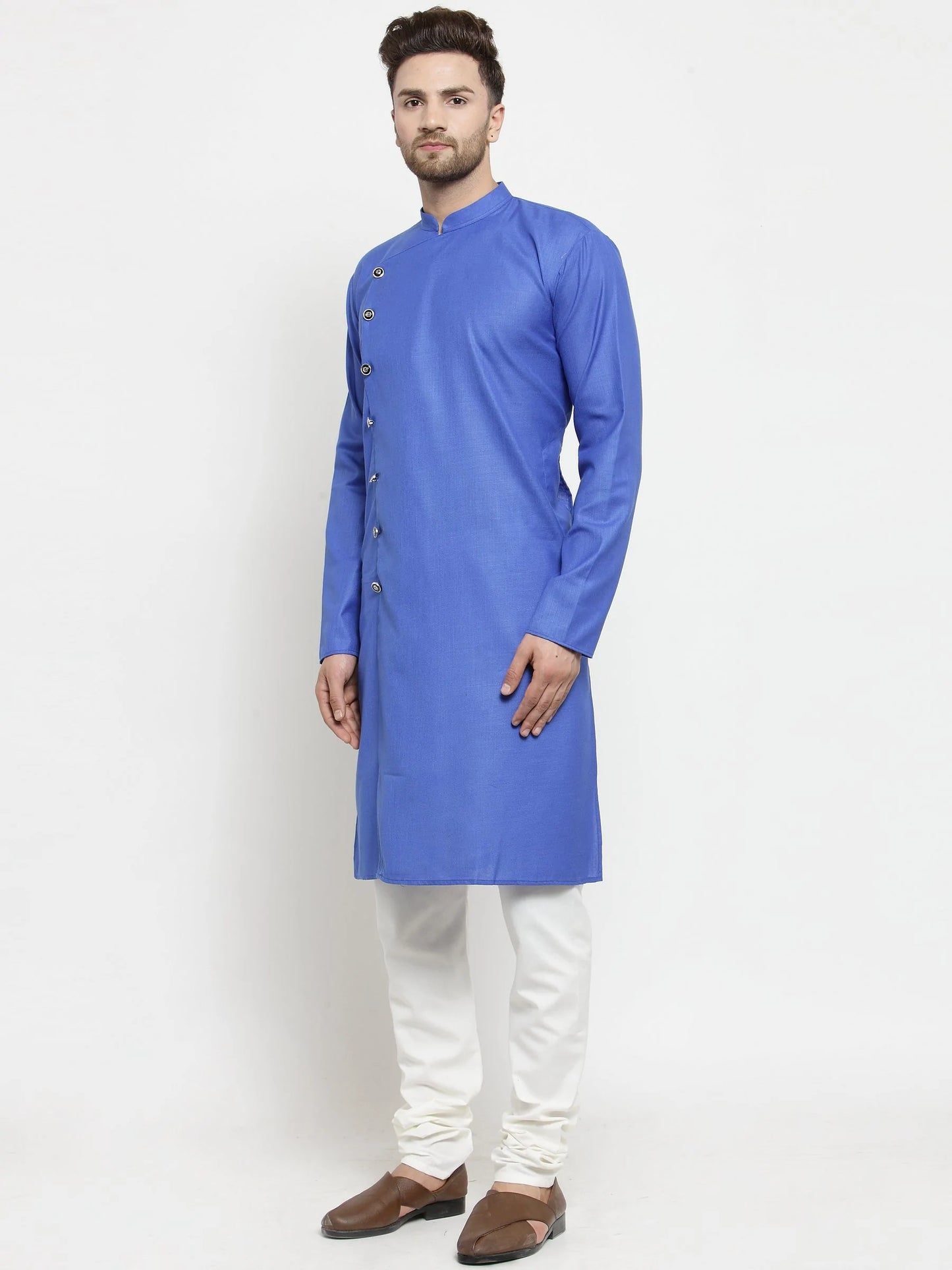 Men Royal-Blue Solid Kurta Only ( KO W 576 Blue )