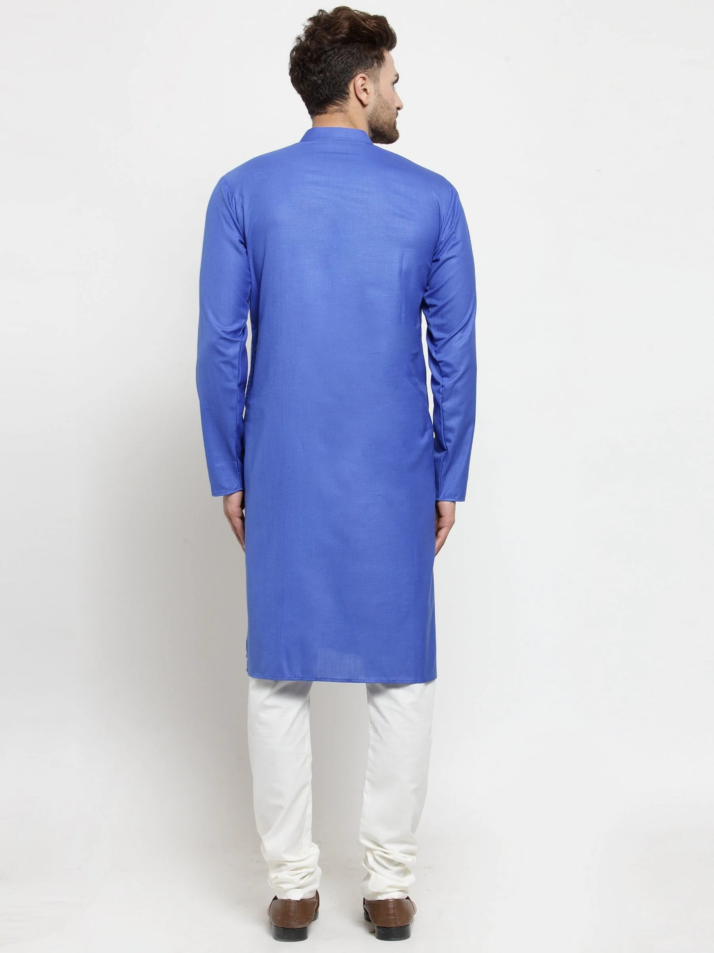 Men Royal-Blue Solid Kurta Only ( KO W 576 Blue )