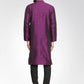 Men Purple-Colored & Black Self Design Kurta Only ( KO 584 Purple )