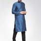 Men Royal-Blue Colored & Black Self Design Kurta Only ( KO 584 Royal Blue )