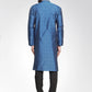 Men Royal-Blue Colored & Black Self Design Kurta Only ( KO 584 Royal Blue )