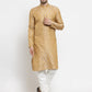 Men Silver-Colored & Golden Self Design Kurta Only ( KO 586 Silver )