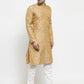 Men Silver-Colored & Golden Self Design Kurta Only ( KO 586 Silver )